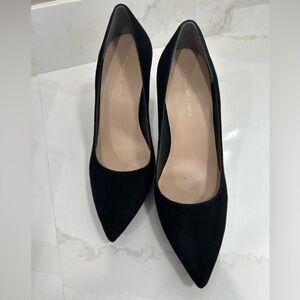 Stuart Weitzman Dancer 95 Black Suede Pumps
